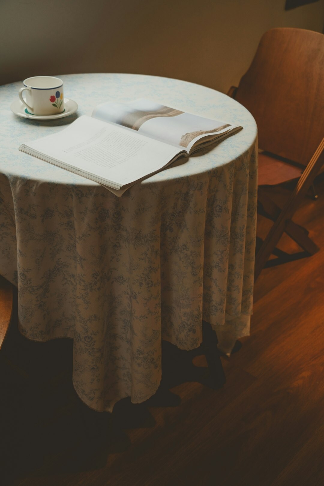 mystery novel on table